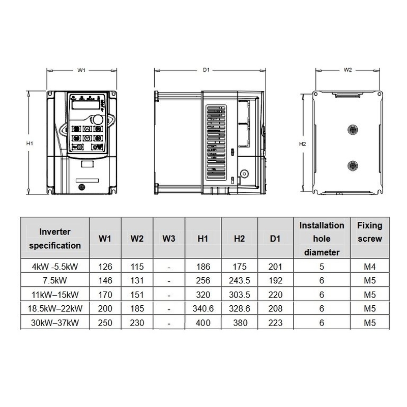 HITACHI S1, měnič frekvence 11 kW, typ S1-00320HFEF, napájení 3 fáze