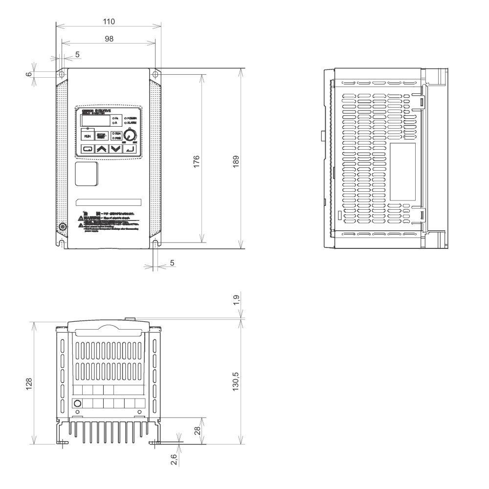 OMRON JX, měnič frekvence 0.4kW, typ 3G3JX-A4004-EF