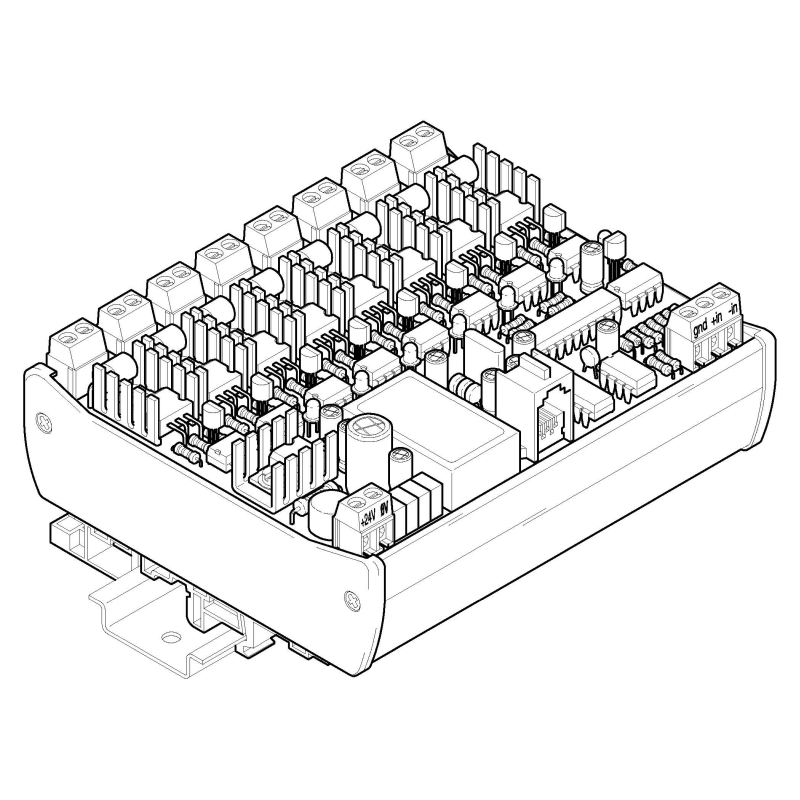 SA8-10-63, 8 x DC spínač 50V= / 2A, programovatelný