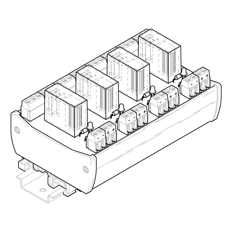 RD4-24-32, 4 x relé, cívka 24V=, 2P, 250V~ / 5A