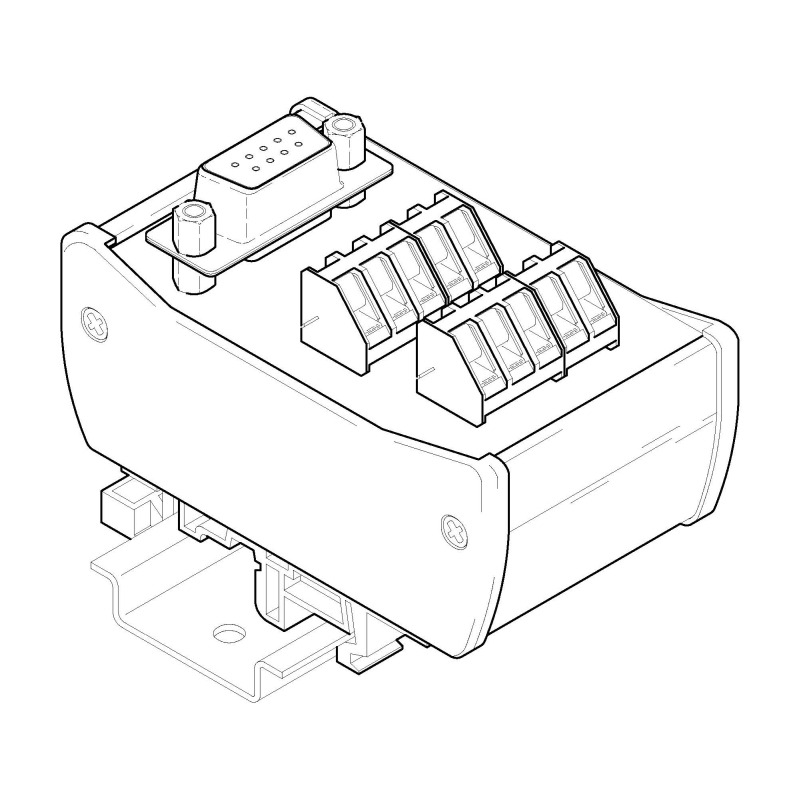 MC09-F, připojovací modul, konektor D-SUB 9 pinů