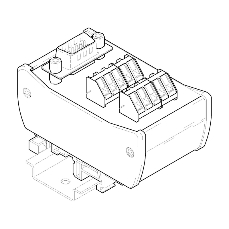 MC09-M, připojovací modul, konektor D-SUB 9 pinů