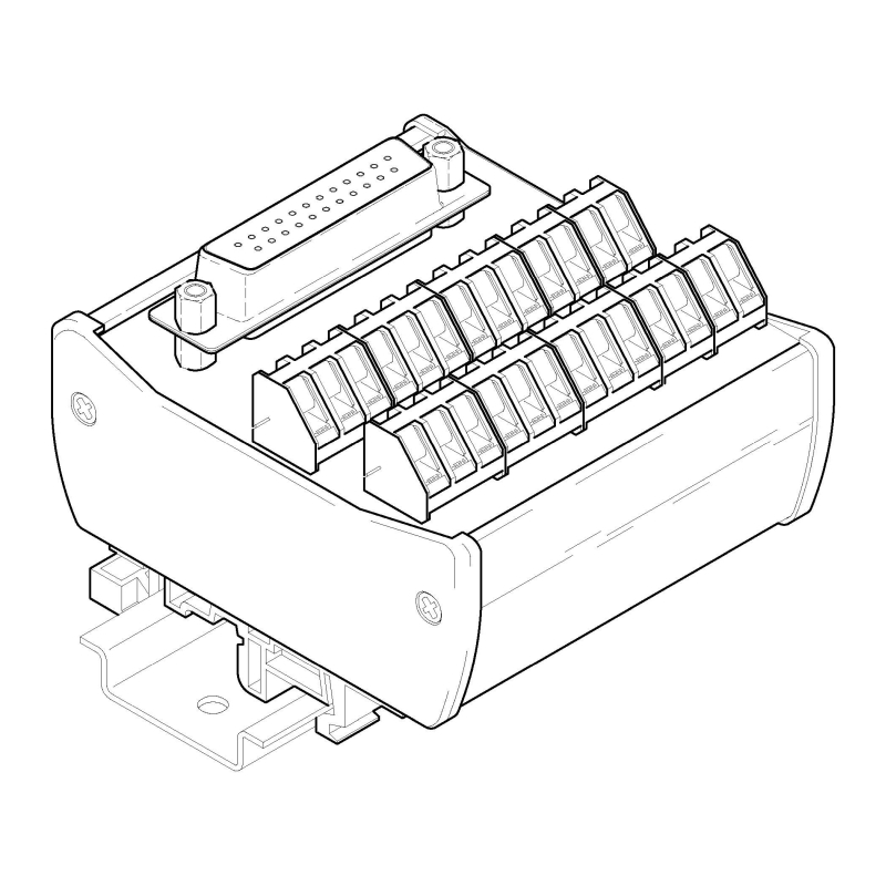 MC25-F, připojovací modul, konektor D-SUB 25 pinů