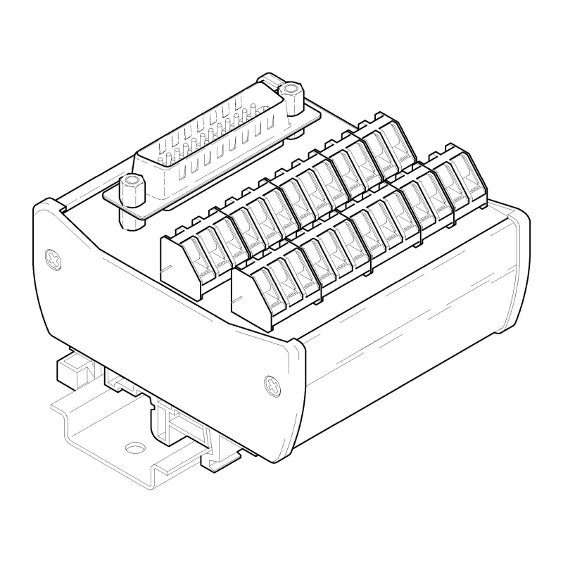 MC25-M, připojovací modul, konektor D-SUB 25 pinů