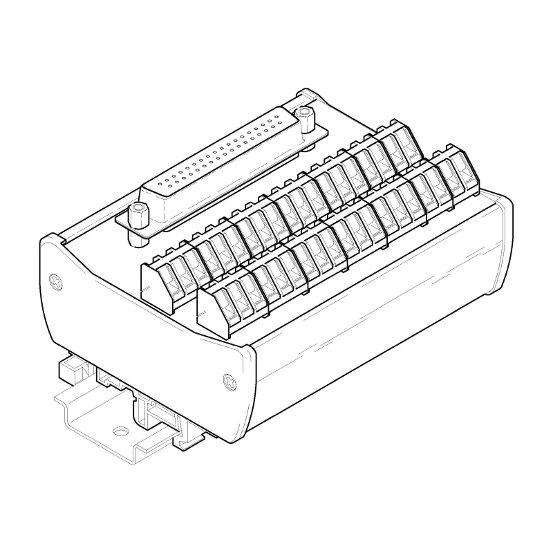 MC37-F, připojovací modul, konektor D-SUB 37 pinů