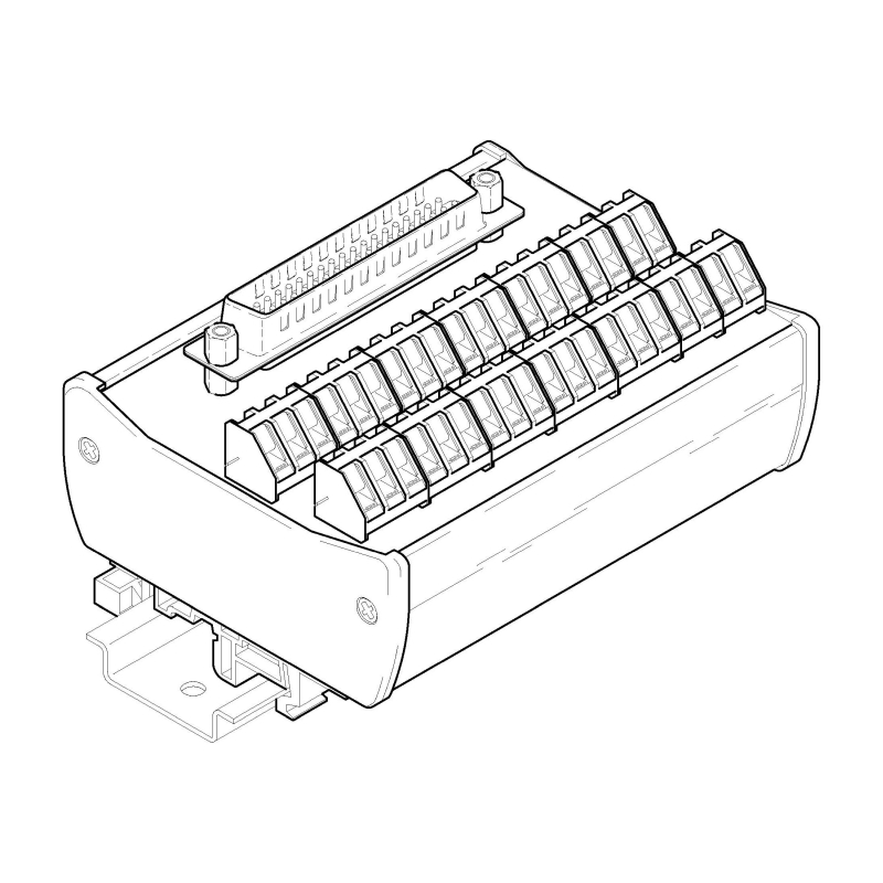 MC37-M, připojovací modul, konektor D-SUB 37 pinů