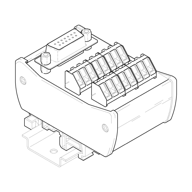 MC15-F, připojovací modul, konektor D-SUB 15 pinů