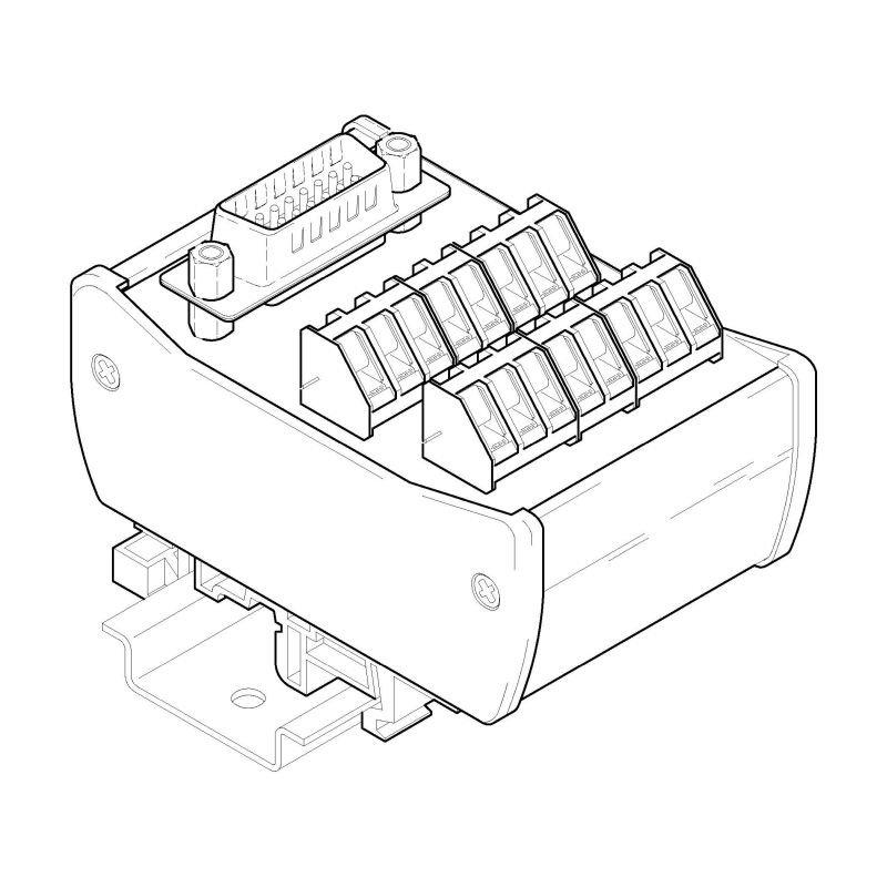 MC15-M, připojovací modul, konektor D-SUB 15 pinů
